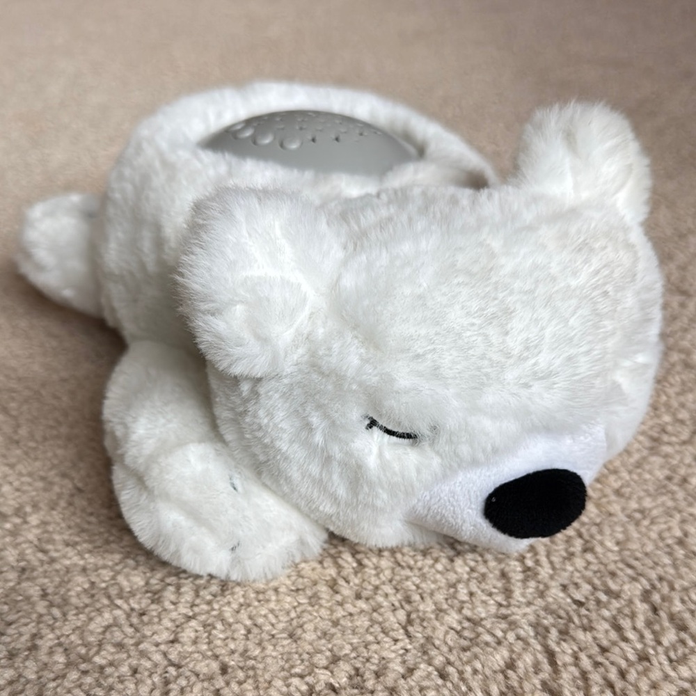 White Plush Polar Bear with Night Light